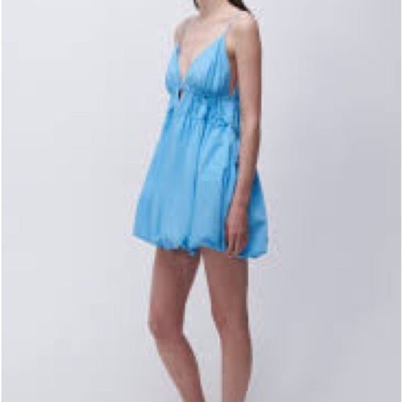 (48) ❤️ BNWT Jonathan Simkhai Amira dress in Capri - Picture 3 of 7